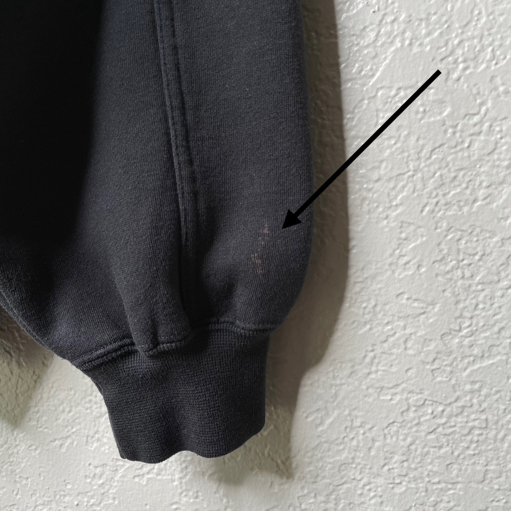 Vintage Men's Black Sweater Quarter Collar Zip Up - Picture 10 of 10